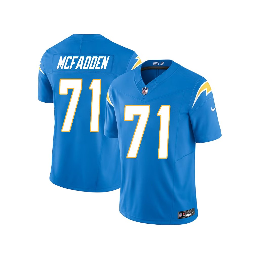 Los Angeles Chargers Jordan Mcfadden Blue Vapor F.U.S.E. Limited Jersey